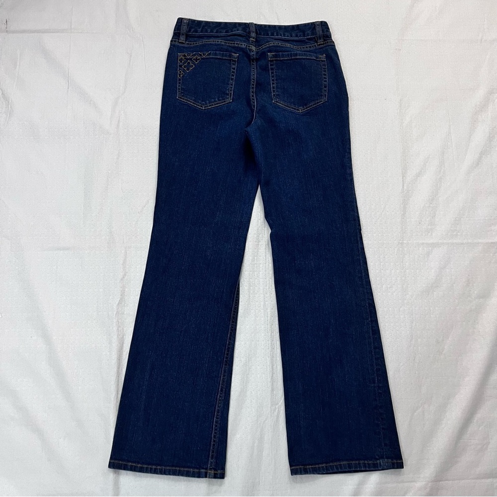 Liz Claiborne Dark Blue Flare Jeans size 6 - Picture 4 of 6